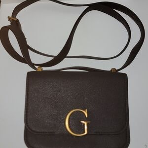 Guess Black Crossbody Bag with Gold Accent